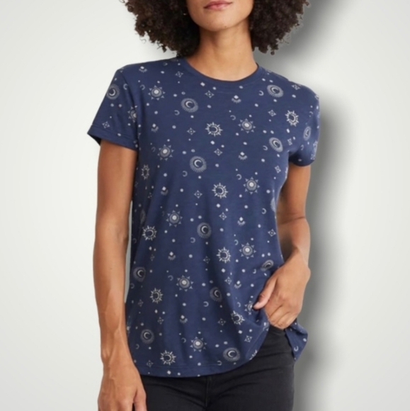 Marine Layer Swing Crew Iris Starry Celestial Tshirt Womens - Picture 2 of 5